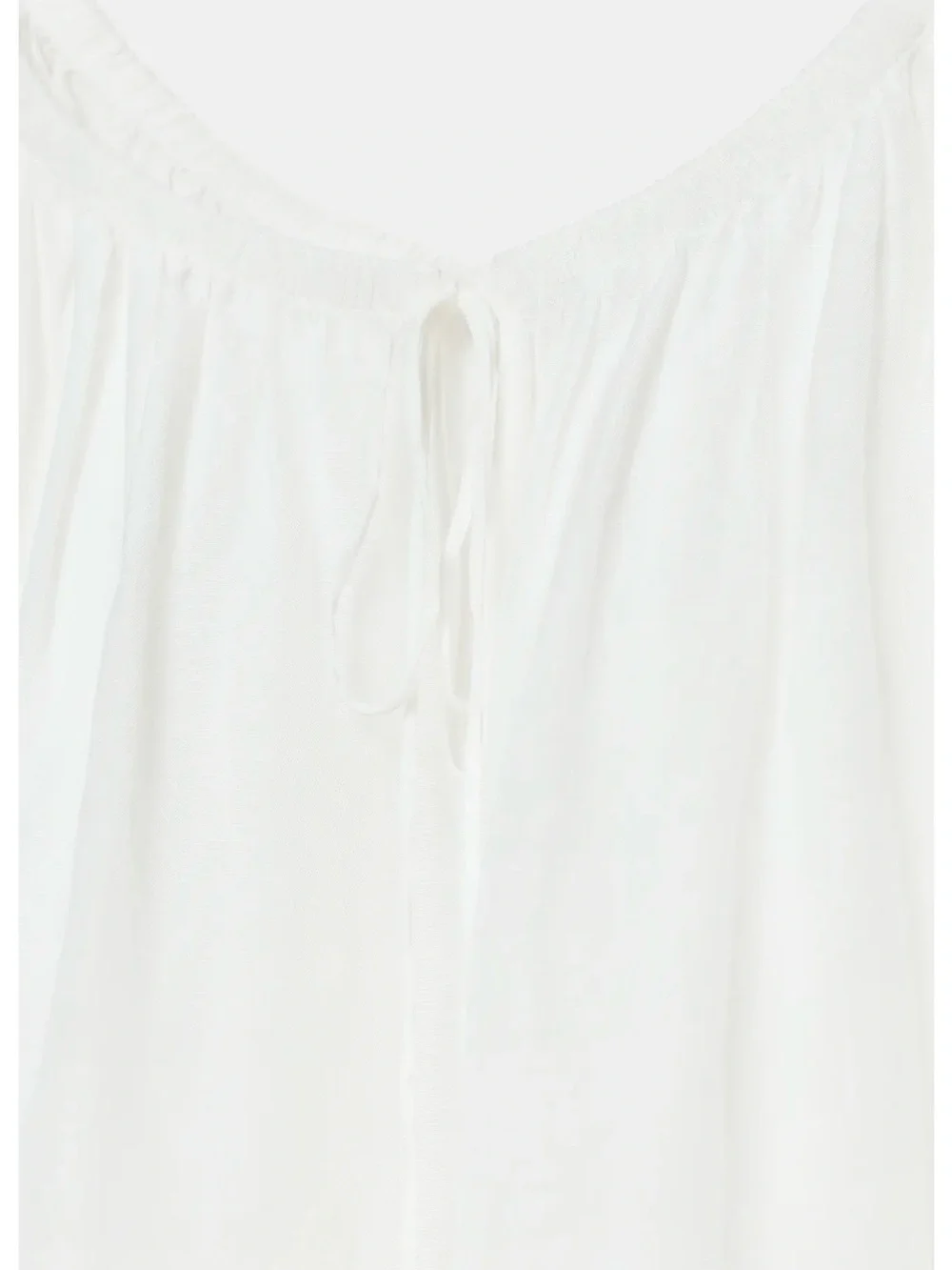 Zara Sheer linen White Blouse